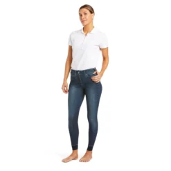 Ariat Women's Halo Denim Knee Patch Breech -Cavallo Equestrian Shop 10035311 Ariat wms halo.denim .kp .brch wash.1 4