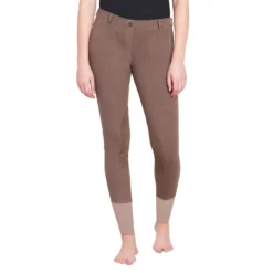 TuffRider Ladies Starter Lowrise Pull On Knee Patch Breeches 32 TuffRider Ladies Starter Lowrise Pull On Knee Patch Breeches -Cavallo Equestrian Shop 100566 479 798 lava brown 2