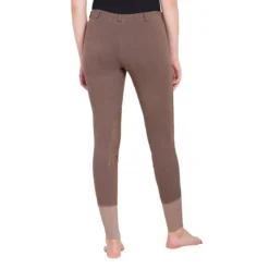 TuffRider Ladies Starter Lowrise Pull On Knee Patch Breeches 35 TuffRider Ladies Starter Lowrise Pull On Knee Patch Breeches -Cavallo Equestrian Shop 100566 479 798 lava brown 4