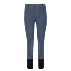 TuffRider Children's Starter Lowrise Pull-On Knee Patch Breeches -Cavallo Equestrian Shop 100567 479 35 denim 2