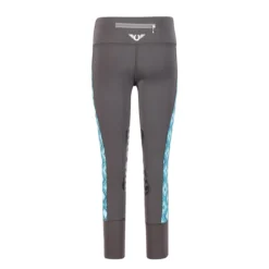 TuffRider Children's Artemis EquiCool Riding Tights 10 TuffRider Children's Artemis EquiCool Riding Tights -Cavallo Equestrian Shop 100914 504 26 charcoal print 2