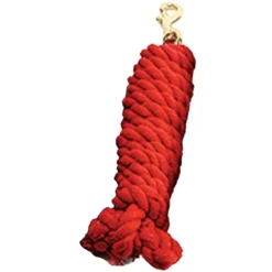 Cotton Lead Rope 13 Cotton Lead Rope -Cavallo Equestrian Shop 10186 Jacks Cotton.Lead .Rope Red