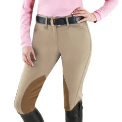 Ovation EuroWeave DX Taylored Ladies Front Zip Knee Patch Euro Seat Breeches