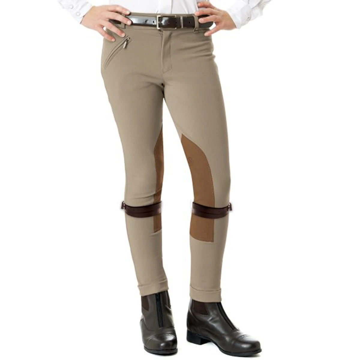 Ovation Child's Euroweave Front Zip Jodhpurs 2 Ovation Child's Euroweave Front Zip Jodhpurs - Image 2