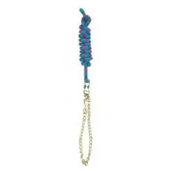 Perri's Nylon Lead With Chain -Cavallo Equestrian Shop 490 Perris Nylon.Lead .with .Chain Purple.Raspberry.Teal