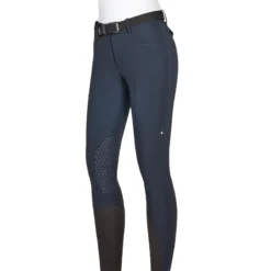 Equiline ATIRK Women's Knee Grip Breeches In 4 Seasons B-Move -Cavallo Equestrian Shop AtirK EQuline N08981 Blue