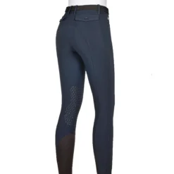 Equiline ATIRK Women's Knee Grip Breeches In 4 Seasons B-Move -Cavallo Equestrian Shop AtirK EQuline N08981 Blue Back