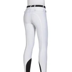 Equiline ATIRK Women's Knee Grip Breeches In 4 Seasons B-Move -Cavallo Equestrian Shop AtirK EQuline N08981 White Back