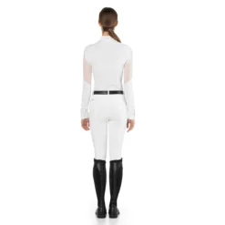 EGO 7 Women's Teresa Long Sleeve Show Shirt -Cavallo Equestrian Shop EGO7 Teresa.LS White Back