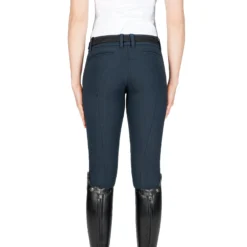 Equiline Women's X Shape Knee Grip Breech -Cavallo Equestrian Shop EQline 181 N08674 XShapeKG Blue Back