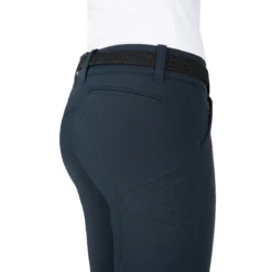 Equiline Women's X Shape Knee Grip Breech -Cavallo Equestrian Shop EQline 181 N08674 XShapeKG Blue Closeup