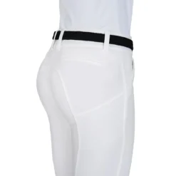 Equiline Women's X Shape Knee Grip Breech -Cavallo Equestrian Shop EQline 181 N08674 XShapeKG White Closeup