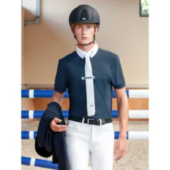 Equiline Men's CeliraC Competition Polo 8 Equiline Men's CeliraC Competition Polo -Cavallo Equestrian Shop EQline H00540 CeliraC Blue IRL