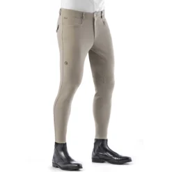 EGO 7 Men's Jumping EJ Knee Patch Breeches -Cavallo Equestrian Shop Ego7 EJ Jumping Breech beige 12564.1586202832.1280.1280