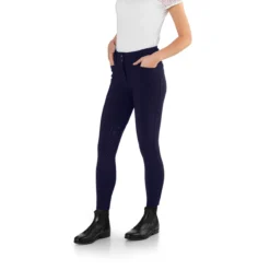Ego 7 Women's Jumping CA Knee Patch Breech 14 Ego 7 Women's Jumping CA Knee Patch Breech -Cavallo Equestrian Shop Ego7 Jumping.CA .Breech Navy Front.3