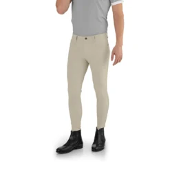 EGO 7 Men's Jumping EJ Knee Patch Breeches -Cavallo Equestrian Shop Ego7 Jumping.EJ .For .Men Beige Front