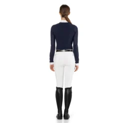 EGO 7 Women's Nina Long Sleeve Show Shirt -Cavallo Equestrian Shop Ego7 Womens.Nina .LS .Show .Shirt Navy Back