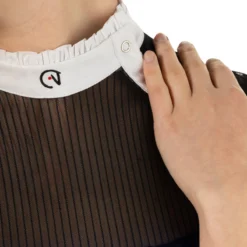 EGO 7 Women's Nina Long Sleeve Show Shirt -Cavallo Equestrian Shop Ego7 Womens.Nina .LS .Show .Shirt Navy Detail