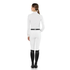 EGO 7 Women's Nina Long Sleeve Show Shirt -Cavallo Equestrian Shop Ego7 Womens.Nina .LS .Show .Shirt White Back