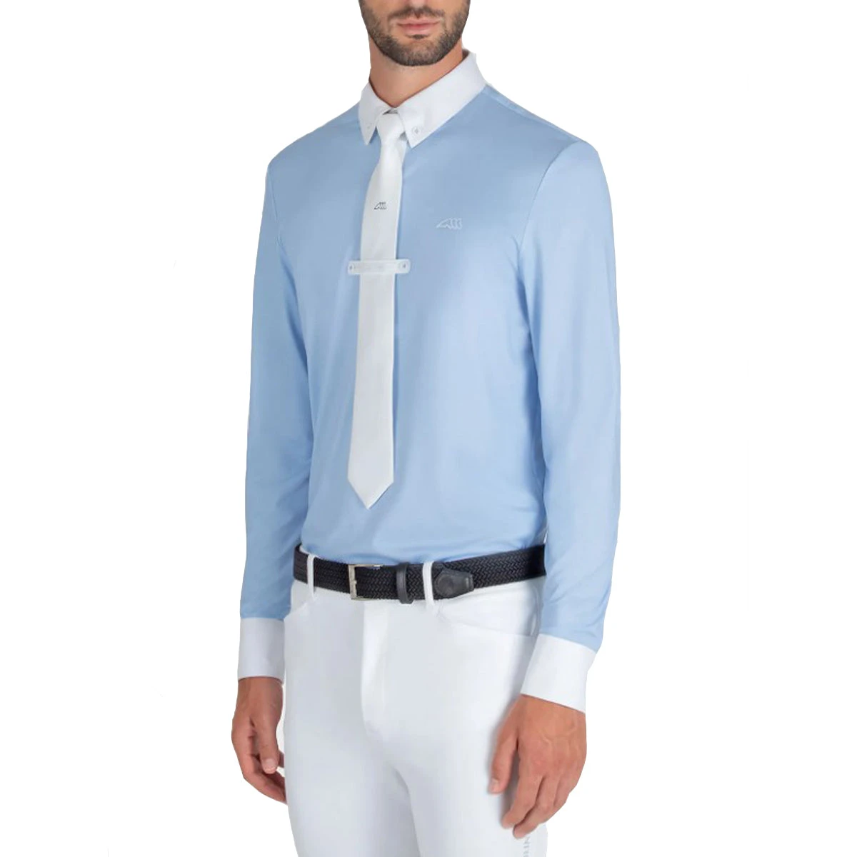 Equiline Evik Men's Competition Polo Long Sleeve Shirt 1 Equiline Evik Men's Competition Polo Long Sleeve Shirt