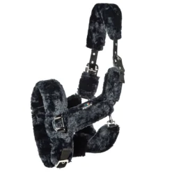 Equiline Terris Sheepskin Shipping Halter -Cavallo Equestrian Shop Equline Shippinghalter Black