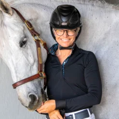 Essex Classics Ladies Rosette “Dusk” Black Jumper Performance Show Shirt