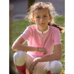 Jump'in Girls Short Sleeve Charlie Competition Polo Shirt 9 Jump'in Girls Short Sleeve Charlie Competition Polo Shirt -Cavallo Equestrian Shop Jump.In Girls.Charlie.Polo .Show .Shirt Pink