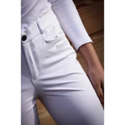 Jump'in Unisex Junior Sacha Breeches -Cavallo Equestrian Shop Jump.In Unisex.Junior.Sacha .Breeches White Front.Logo