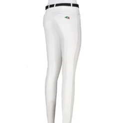 Equiline JhoanK Boy's Knee Patch Breeches -Cavallo Equestrian Shop N03018 EQline Jhoank White Back
