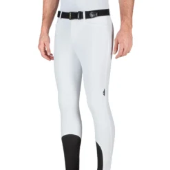 Equiline GrantK Men's B-Move Knee Grip Breeches -Cavallo Equestrian Shop N08479 EQline GrentK White