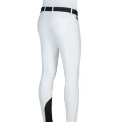 Equiline GrantK Men's B-Move Knee Grip Breeches -Cavallo Equestrian Shop N08479 EQline GrentK White Back