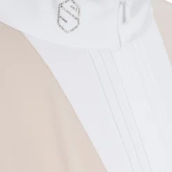 Samshield Women's Clarisse Short Sleeve Show Shirt -Cavallo Equestrian Shop Samshield Clarisse Powder.Pink Front Detail