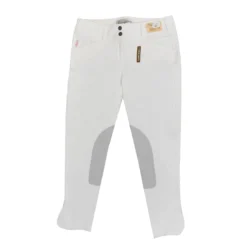 Tailored Sportsman Low Rise Front Zip Trophy Hunter Breeches -Cavallo Equestrian Shop T.Sports 1967 wht gry 2