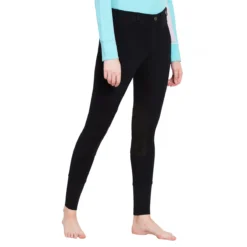 TuffRider Ladies Starter Lowrise Pull On Knee Patch Breeches 23 TuffRider Ladies Starter Lowrise Pull On Knee Patch Breeches -Cavallo Equestrian Shop black3 13993.1583511667.1280.1280