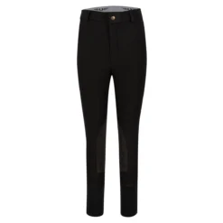 TuffRider Children's Ribb Knee Patch Breeches -Cavallo Equestrian Shop black front 10753.1588684594.1280.1280