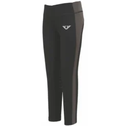 TuffRider Children's Ventilated Schooling Tights -Cavallo Equestrian Shop charcoal black 22501.1583525672.1280.1280