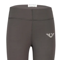TuffRider Children's Ventilated Schooling Tights -Cavallo Equestrian Shop charcoal neon GREEN4 91680.1583525672.1280.1280