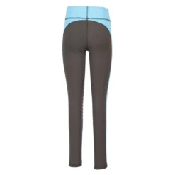 TuffRider Children's Ventilated Schooling Tights -Cavallo Equestrian Shop charcoal neonblue4 58838.1583525668.1280.1280