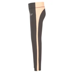 TuffRider Children's Ventilated Schooling Tights -Cavallo Equestrian Shop charcoal neonpeach3 47808.1583525669.1280.1280