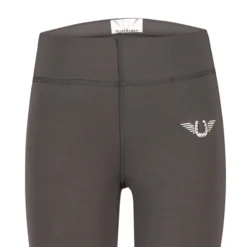 TuffRider Children's Ventilated Schooling Tights -Cavallo Equestrian Shop charcoal neonpeach5 33446.1583525667.1280.1280