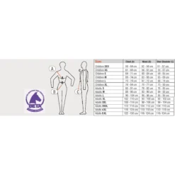 USG Flexi Motion Adult Body Protector Vest 9 USG Flexi Motion Adult Body Protector Vest -Cavallo Equestrian Shop usgflexisizechart