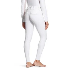 Ariat Women's Tri Factor Grip Knee Patch Breech -Cavallo Equestrian Shop whie2