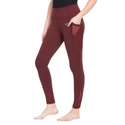 TuffRider Ladies Minerva EquiCool Tights -Cavallo Equestrian Shop wine2 90298.1587158188.1280.1280