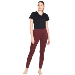TuffRider Ladies Minerva EquiCool Tights -Cavallo Equestrian Shop wine3 95304.1587158188.1280.1280